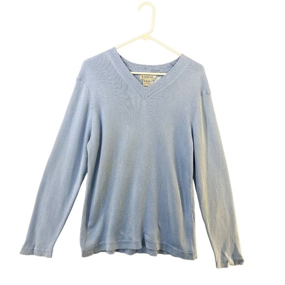 Basic Editions Sweaters - Basic Editions Sky Blue V-Neck Long Sleeve Sweater NWOT Women's Size XL